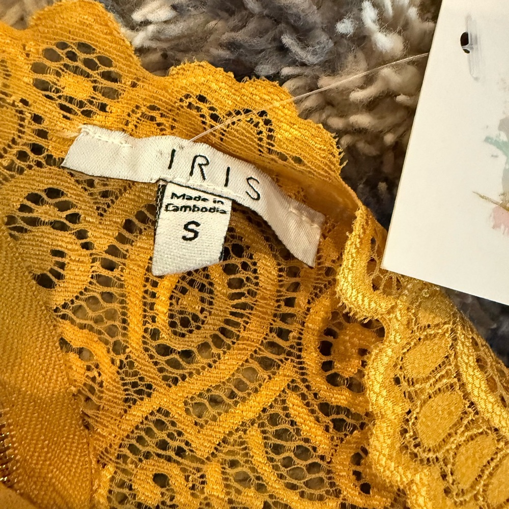 Iris Los Angeles Yellow Spaghetti Strap Dress - Picture 8 of 9
